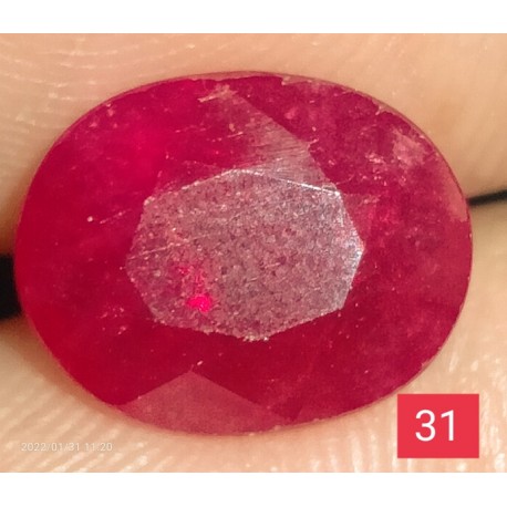 4.25 CT  Natural Ruby Gemstone Africa Color Enhance Product No 31