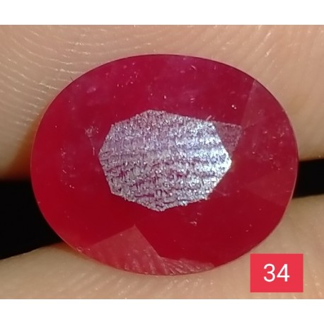 4.05 CT  Natural Ruby Gemstone Africa Color Enhance Product No 34