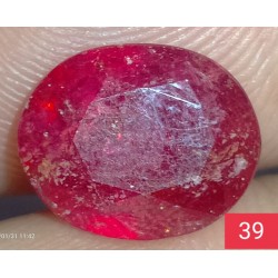 4.0 CT  Natural Ruby Gemstone Africa Color Enhance Product No 39