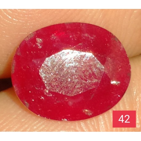 3.80 CT  Natural Ruby Gemstone Africa Color Enhance Product No 42