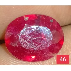 3.75 CT  Natural Ruby Gemstone Africa Color Enhance Product No 46