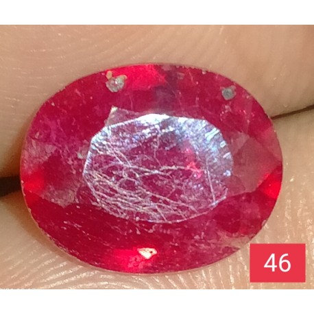 3.75 CT  Natural Ruby Gemstone Africa Color Enhance Product No 46