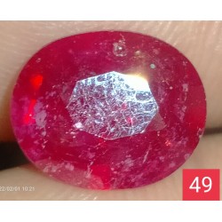 3.4 CT  Natural Ruby Gemstone Africa Color Enhance Product No 49