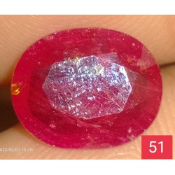 3.25 CT  Natural Ruby Gemstone Africa Color Enhance Product No 51