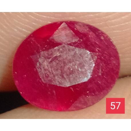 1.25 CT  Natural Ruby Gemstone Africa Color Enhance Product No 57