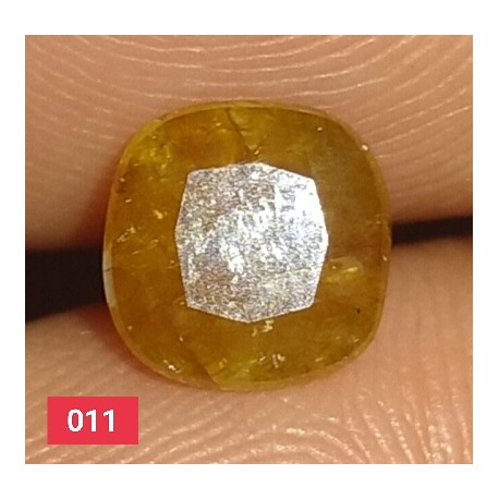 2.15 Carat 100% Natural Yellow Sapphire Gemstone Afghanistan Product No 0011