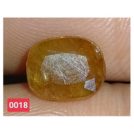 2.40 Carat 100% Natural Yellow Sapphire Gemstone Afghanistan Product No 0018