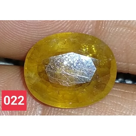 3.45 Carat 100% Natural Yellow Sapphire Gemstone Afghanistan Product No 0021