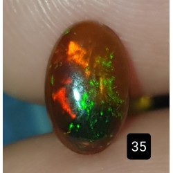 100% Natural Black Opal 0.5 CT Gemstone Ethiopia 035